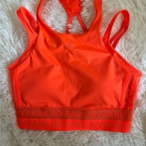 Ivy Park x Adidas Bright Orange Activewear Sports Top